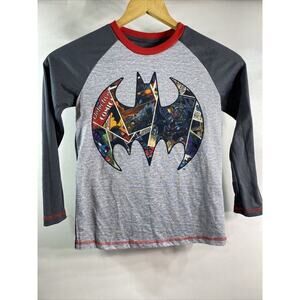 Batman Graphic Print Long Sleeve T-shirt Boys Size Medium 8